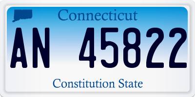CT license plate AN45822