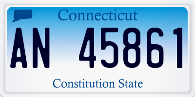 CT license plate AN45861