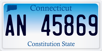CT license plate AN45869