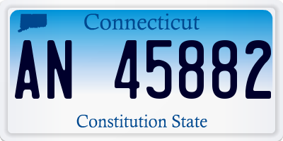 CT license plate AN45882