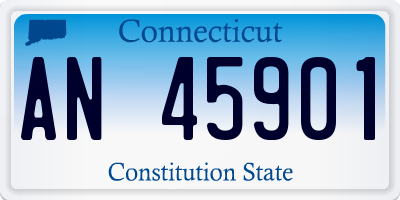 CT license plate AN45901