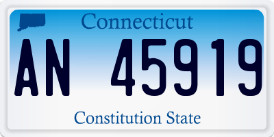 CT license plate AN45919