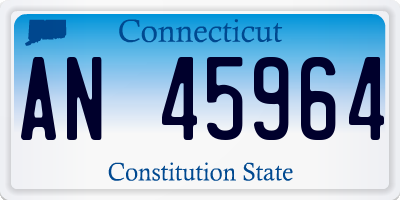 CT license plate AN45964