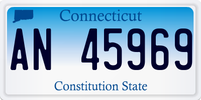 CT license plate AN45969