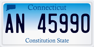 CT license plate AN45990