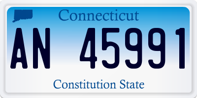 CT license plate AN45991