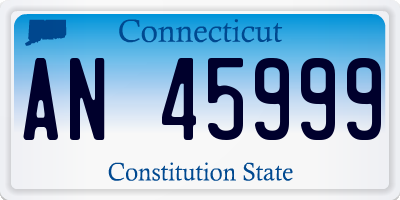 CT license plate AN45999