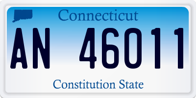 CT license plate AN46011