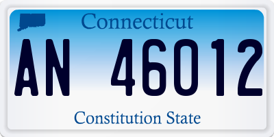 CT license plate AN46012