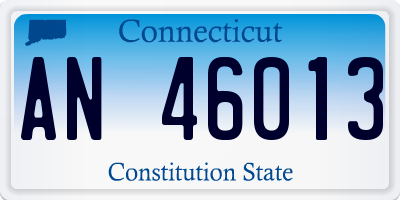 CT license plate AN46013