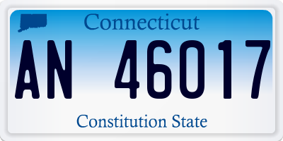 CT license plate AN46017