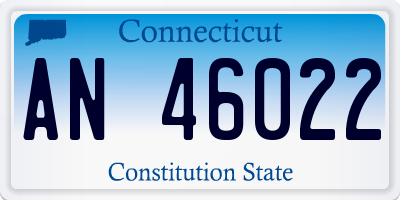 CT license plate AN46022
