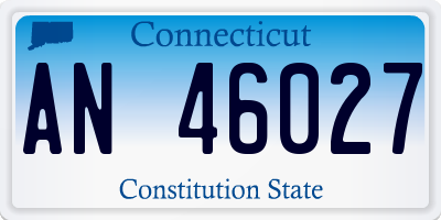 CT license plate AN46027
