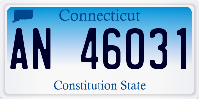 CT license plate AN46031