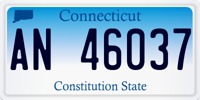 CT license plate AN46037