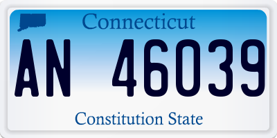 CT license plate AN46039