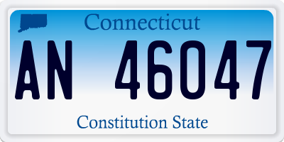 CT license plate AN46047