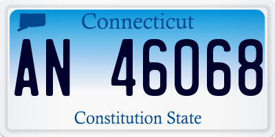 CT license plate AN46068
