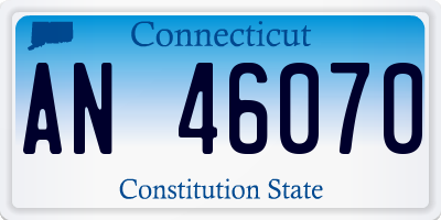 CT license plate AN46070