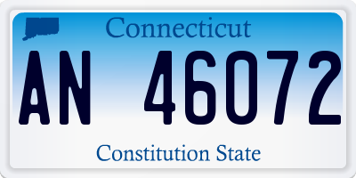 CT license plate AN46072