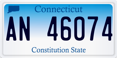 CT license plate AN46074