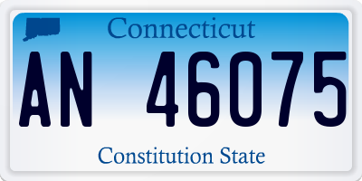 CT license plate AN46075