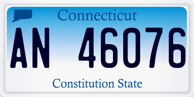 CT license plate AN46076