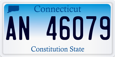 CT license plate AN46079