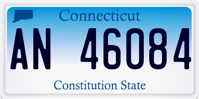 CT license plate AN46084