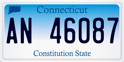 CT license plate AN46087