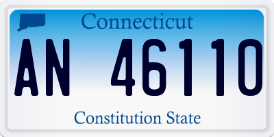 CT license plate AN46110