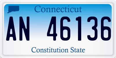 CT license plate AN46136