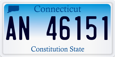 CT license plate AN46151