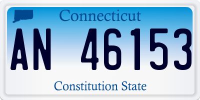 CT license plate AN46153