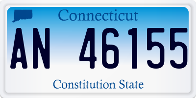 CT license plate AN46155