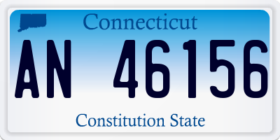 CT license plate AN46156