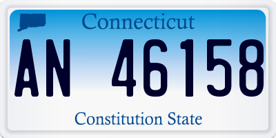CT license plate AN46158