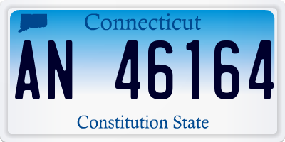 CT license plate AN46164