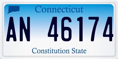 CT license plate AN46174