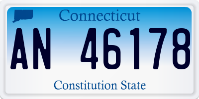 CT license plate AN46178