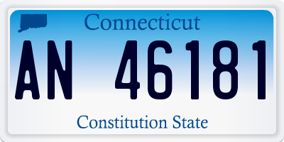 CT license plate AN46181