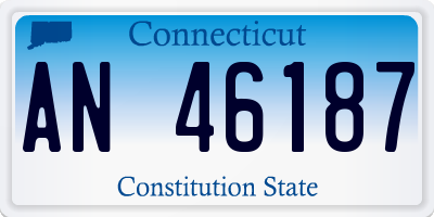 CT license plate AN46187