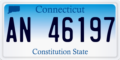 CT license plate AN46197