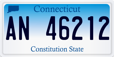 CT license plate AN46212
