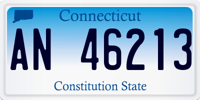 CT license plate AN46213