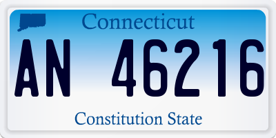 CT license plate AN46216