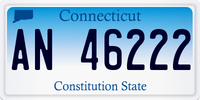CT license plate AN46222