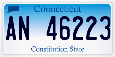 CT license plate AN46223