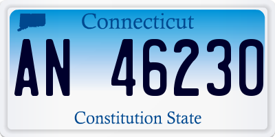 CT license plate AN46230