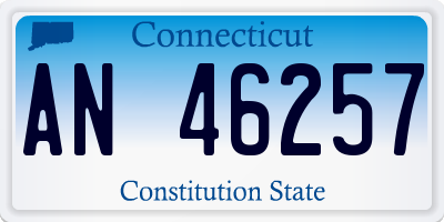 CT license plate AN46257